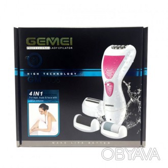 
Эпилятор Gemei GM 7006 4в1 - Профеcсиональный женский беспроводной эпилятор бри. . фото 1