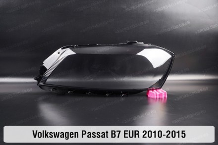 Стекло на фару VW Volkswagen Passat B7 EUR (2010-2015) VII поколение левое.
В на. . фото 2