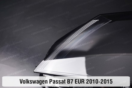 Стекло на фару VW Volkswagen Passat B7 EUR (2010-2015) VII поколение левое.
В на. . фото 8