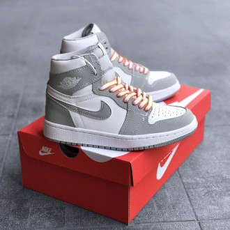 Кроссовки женские серые Nike Air Jordan 1 Retro
Встречайте шикарную светло-серую. . фото 5