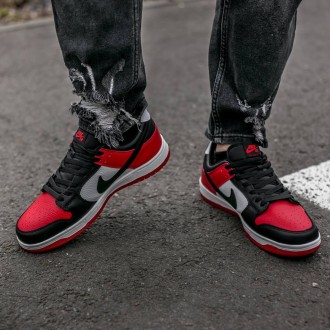 Кроссовки мужские черно-красные Nike SB Dunk Low
Мужские кроссовки Nike SB Dunk . . фото 7