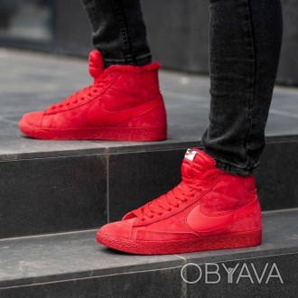 Кроссовки мужские красные зимние Nike Blazer 
Тяжело не обратить внимание на эту. . фото 1