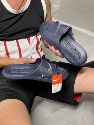 Тапочки мужские синие Nike Victori One Shower Slide 
Шикарные мужские тапочки На. . фото 6