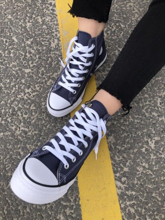 Кеды мужские синие Converse Chuck Taylor Classic High 
Мужские кеды Конверс Чак . . фото 9