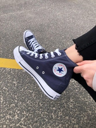 Кеды мужские синие Converse Chuck Taylor Classic High 
Мужские кеды Конверс Чак . . фото 8