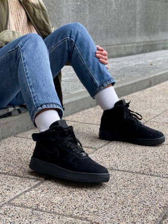 Кроссовки мужские черные Nike Air Force 1 Hight 
Повседневные мужские кроссовки . . фото 11