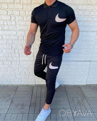
Спортивный костюм комплект летний чёрный штаны и футболка Nike (Найк)
В жаркое . . фото 1