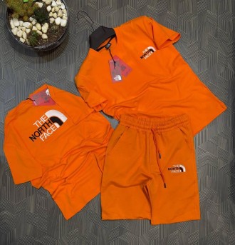 
Костюм мужской летний комплект футболка и шорты оранжевый футболка и шорты овер. . фото 4