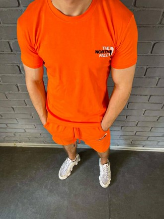 
Костюм мужской летний комплект футболка и шорты оранжевый футболка и шорты овер. . фото 2