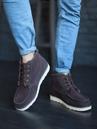 Ботинки мужские зимние коричневые Ugg 
Мужские ботинки UGG в коричневом цвете уж. . фото 6