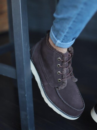 Ботинки мужские зимние коричневые Ugg 
Мужские ботинки UGG в коричневом цвете уж. . фото 11