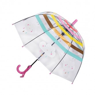 Прозрачный детский зонт RST «Облака» для защиты от дождя и поднятия настроения
П. . фото 2