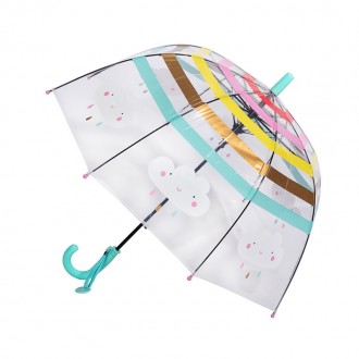 Прозрачный детский зонт RST «Облака» для защиты от дождя и поднятия настроения
П. . фото 2