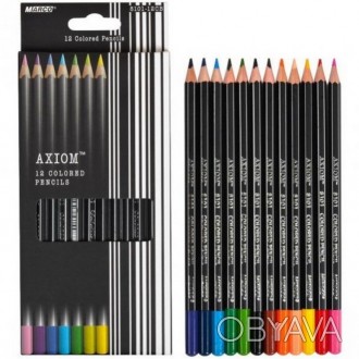 
Набор из 12 цветных карандашей Marco 8101-12CB серии "Axiom" в картонном пенале. . фото 1