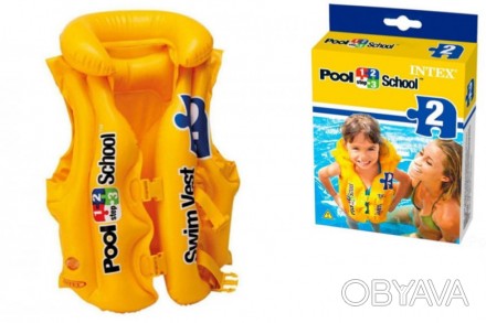 Надувной жилет для плавания Intex поможет малышам научиться плавать и чувствоват. . фото 1