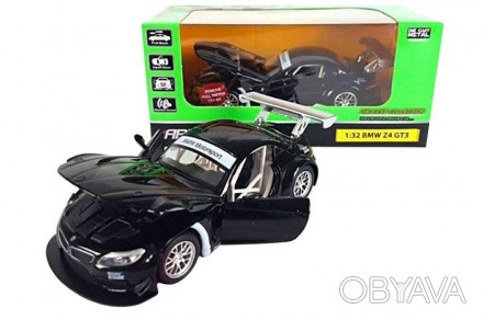 Машина металева 7848 АВТОПРОМ, 1:32 BMW Z4 GT3 на батар.: світло і звук, в короб. . фото 1