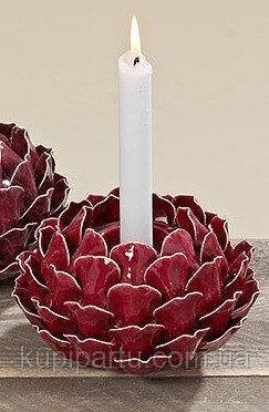 Незвичайний свічник виконаний у формі квітки з пелюстками. Діаметр свічника стан. . фото 2
