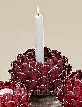 Незвичайний свічник виконаний у формі квітки з пелюстками. Діаметр свічника стан. . фото 3