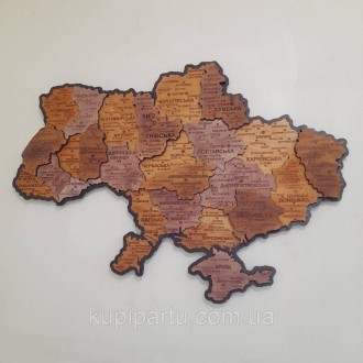 Ручная работа Гранд-Презент. Многослойная рельефная карта Украины изготовлена из. . фото 2