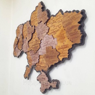 Ручная работа Гранд-Презент. Многослойная рельефная карта Украины изготовлена из. . фото 3