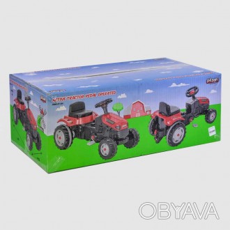 Трактор педальный Pilsan 07-314 цвет КРАСНЫЙ, клаксон на руле, в коробке 
 
Отпр. . фото 1