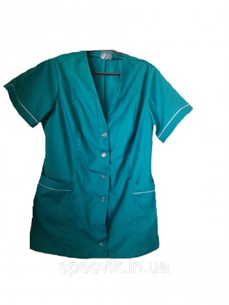 Медичний костюм жіночий: куртка і штани. 
Куртка з V-подібним вирізом. Застібка:. . фото 3