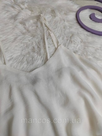 Женский летняя блуза Bershka майка с рюшами белого цвета 
Состояние: б/у, в идеа. . фото 3
