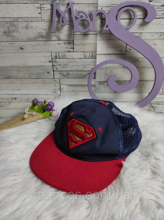 Детская кепка бейсболка Superman синяя с красным козырьком на застежке
Состояние. . фото 2