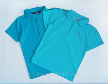 Тенниска поло, с коротким рукавом, бирюзовая, SmileTme, Смайл Тайм, Classic 152. Кривой Рог. фото 1 Тенниска поло, с коротким рукавом, бирюзовая, SmileTme, Смайл Тайм, Classic 152. Кривой Рог. фото 1