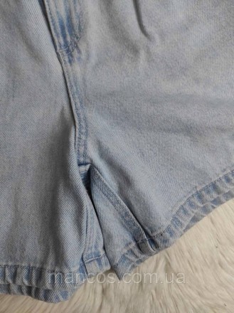 Женские джинсовые шорты Zara голубые высокая посадка 
Состояние: б/у, в идеально. . фото 5