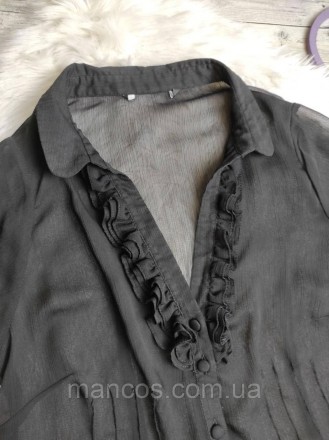 Женская блуза Mexx черная прозрачная с рюшами в комплекте с топом
Состояние: б/у. . фото 3