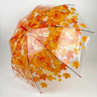 Зонт, декорированный кленовыми листьями не только укроет от дождя, но и обеспечи. . фото 2