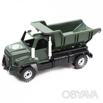 Пластиковый военный грузовик с откидным кузовом. Выполнен из качественных и проч. . фото 1