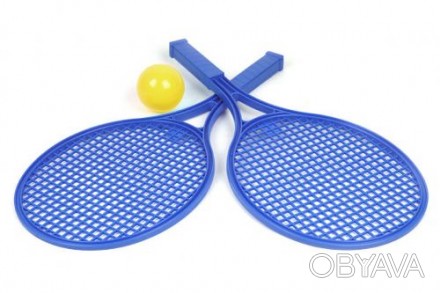 Детский набор для игры в теннис ТехноК: 2 ракетки, пластиковый мячик._Бренд: Тех. . фото 1