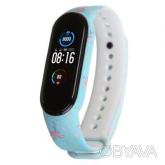 Совместимость - Xiaomi Mi Band 5; Цвет - голубой. . фото 1