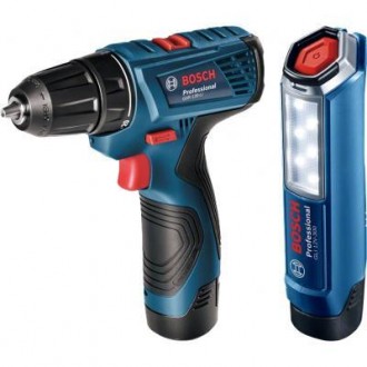 Шуруповерт Bosch Professional GSR 120 LI + фонарик GLI 12V-300, 2x2.0Ah (0.601.9. Київ. фото 1 Шуруповерт Bosch Professional GSR 120 LI + фонарик GLI 12V-300, 2x2.0Ah (0.601.9. Київ. фото 1
