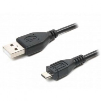 Тип - кабель; тип Вход - USB 2.0; тип Выход - micro USB; длина - 0.3 м; Цвет - ч. . фото 2