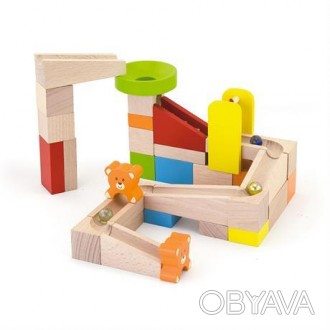 Игровой набор Viga Toys Горки для шариков из 49 деталей подарит ребенку возможно. . фото 1