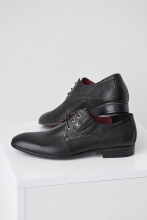 Мужские туфли кожаные весна/осень черные SL-Udg-1811 классические. Николаев. фото 1 Мужские туфли кожаные весна/осень черные SL-Udg-1811 классические. Николаев. фото 1