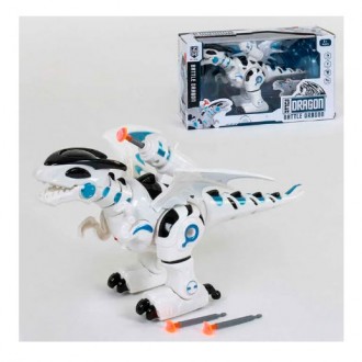 Робот Боевой дракон - игрушка в белом корпусе обладает световыми и звуковыми эфф. . фото 4