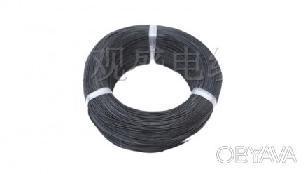  Изолированный кабель многожильный силикон 26AWG UL3239 3kV 180C черный 1м.. . фото 1