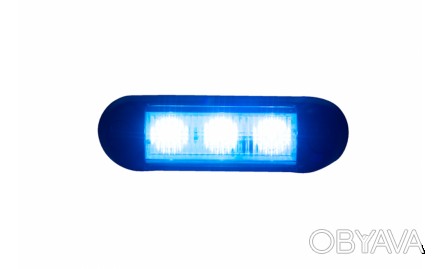 Проблесковый сигнальный маячок синий LDO 2676 12 V-24 V. . фото 1