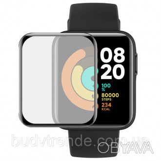 Полимерная пленка 3D (full glue) (тех.пак) для Xiaomi Redmi Watch 2 Lite (Черный. . фото 1
