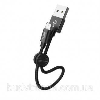 Дата кабель Hoco X35 Premium USB to MicroUSB (0,25m) (Черный. . фото 2
