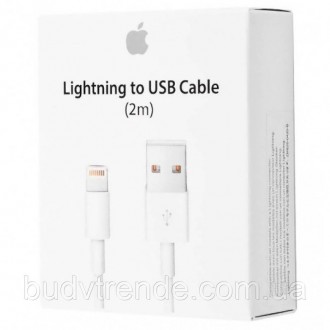 Дата кабель для Apple USB to Lightning (ААА) (2m) (Белый. . фото 3
