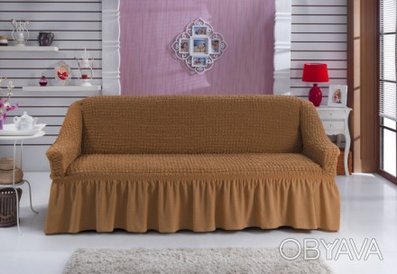 Чехол на трехместный диван,Турция со оборкой DO&CO
Универсальный чехол на мебель. . фото 1