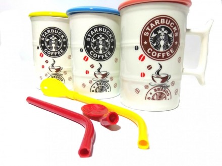 Красивая керамическая чашка от всемирно известного бренда Starbucks c термоизоля. . фото 2