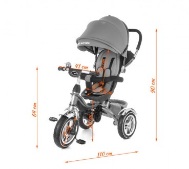 
KidzMotion Tobi Pro Red.
Велосипед трехколесный для детей от 1 до 5 лет (до 50 . . фото 10