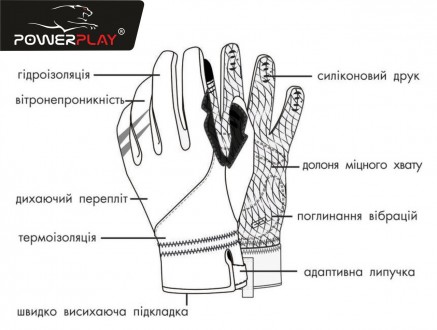 Призначення:
Велорукавички PowerPlay 6554 призначені для катання на велосипеді.
. . фото 8