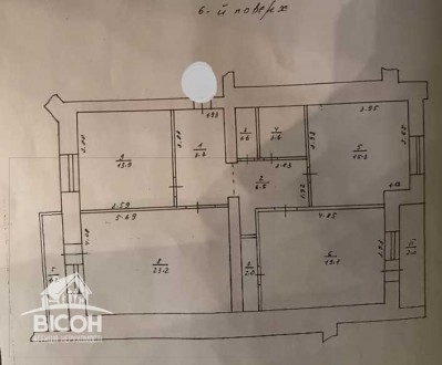 Продається 3х кімнатна квартира, в цегляному будинку. Загальна площа 96кв.м. Опа. Бам. фото 2